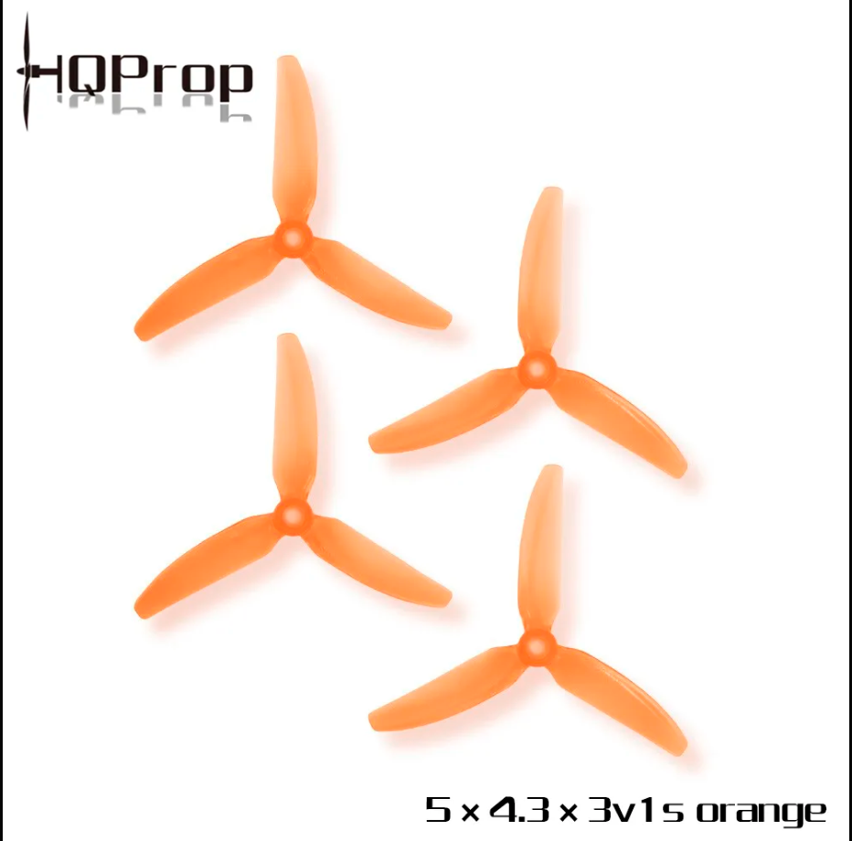 Пропеллеры HQProp DP5X4,3X3V1 оранжевые, сет 5 шт.