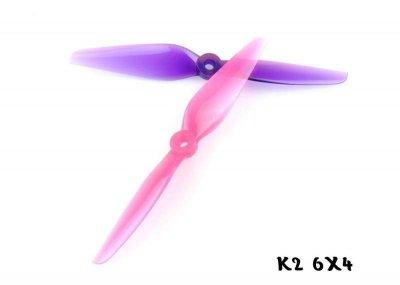 Пропеллеры HQProp ETHIX K2 Bubble gum (2CW+2CCW), розово-фиолетовые